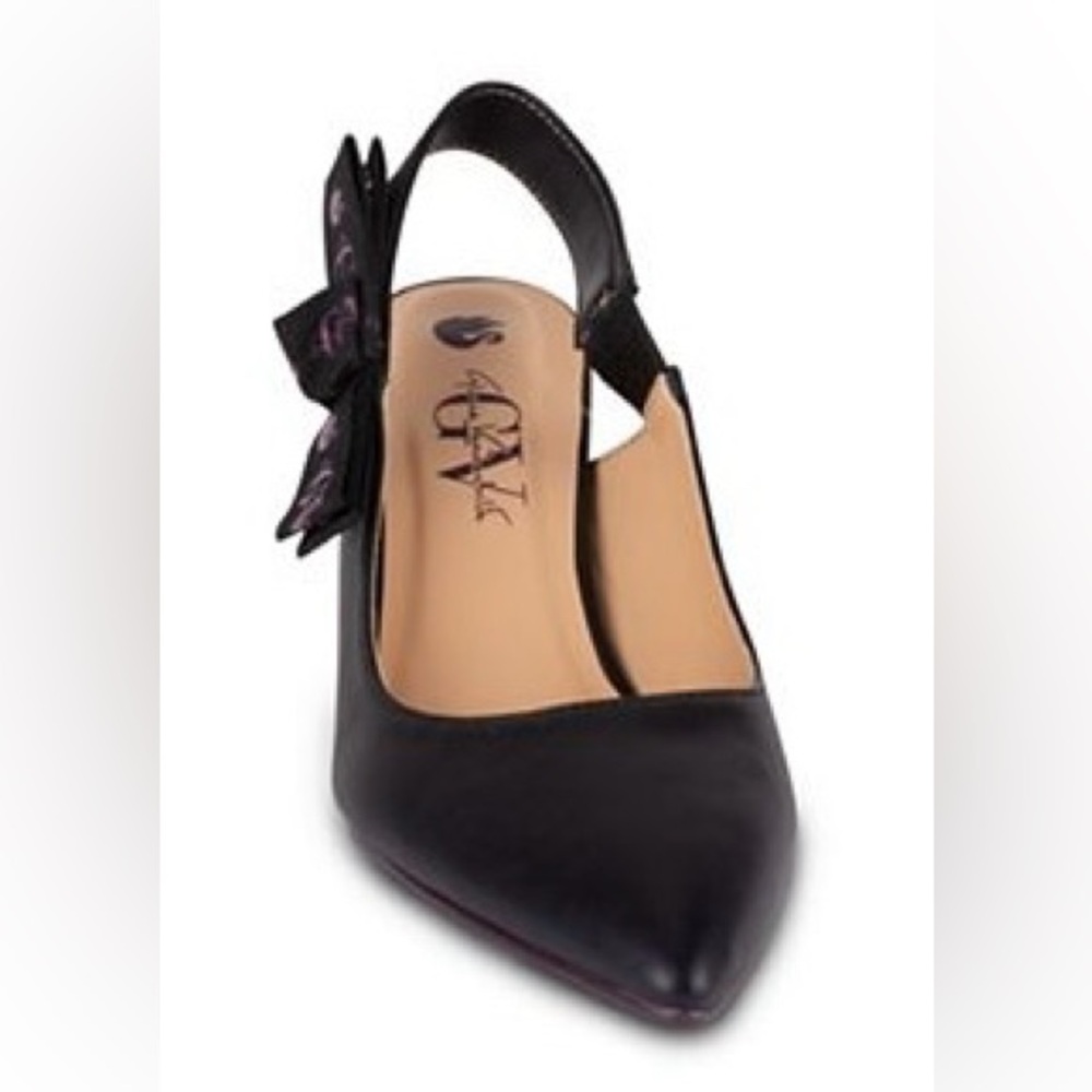 Gloria Vanderbilt Slingback Heels With Bow Accent